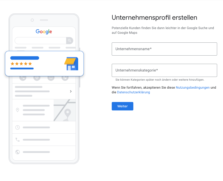 screenshot handy vom google my business unternehmenseintrag